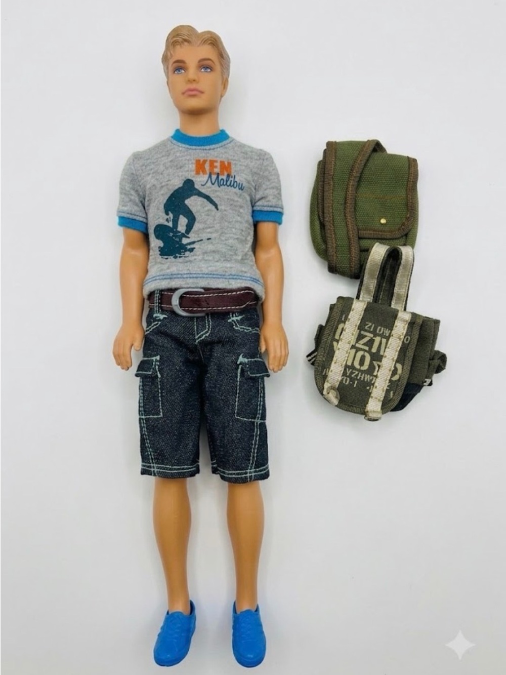 ✨ Mattel Malibu Surfer Male Barbie Doll Ken Shirt Accessories Kid Collectible ✨